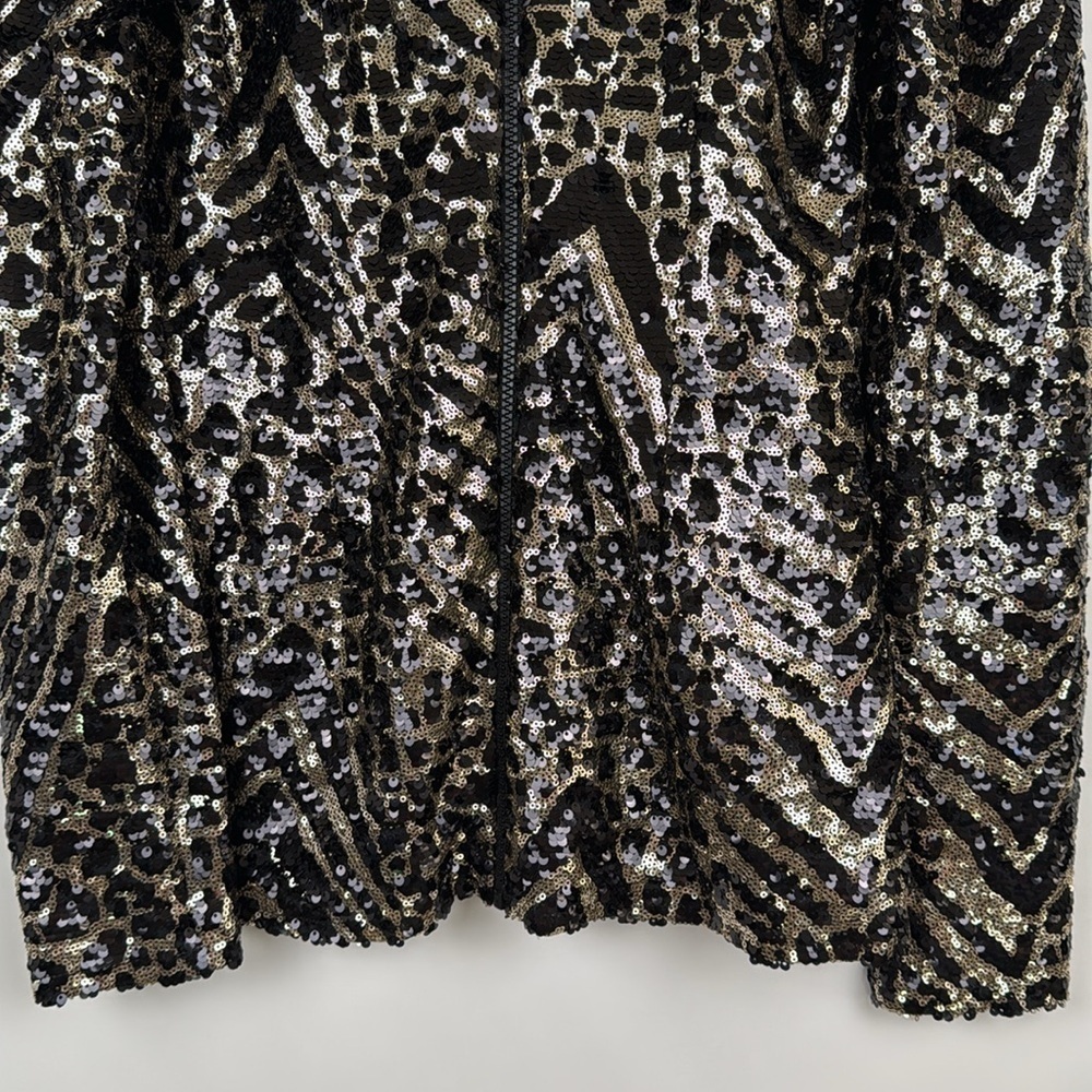Zhivago When The Sun Went Down Sequin Top in Animal Size Medium - Picture 8 of 11